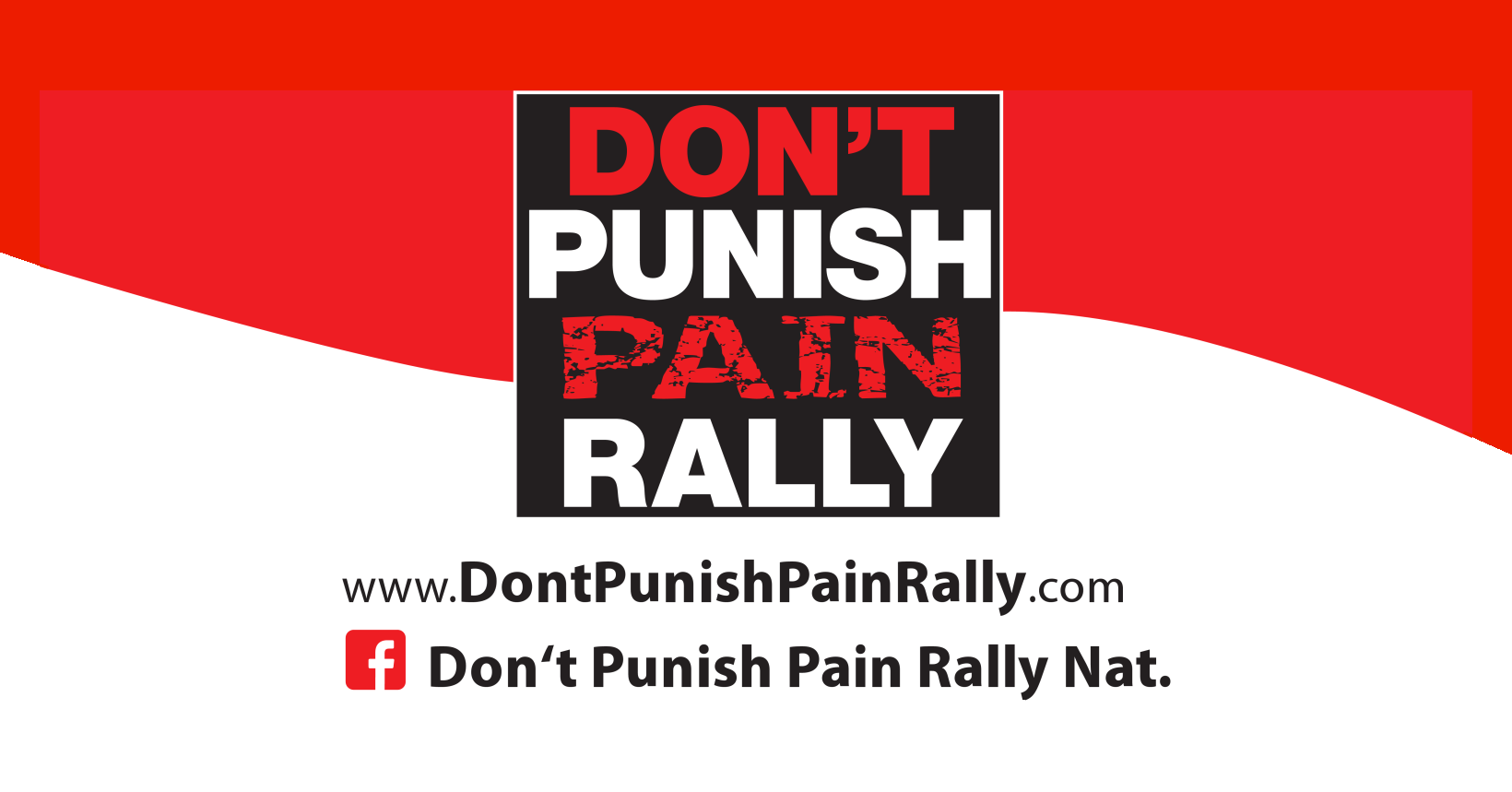 Don't Punish Pain Rally Business Card Logo